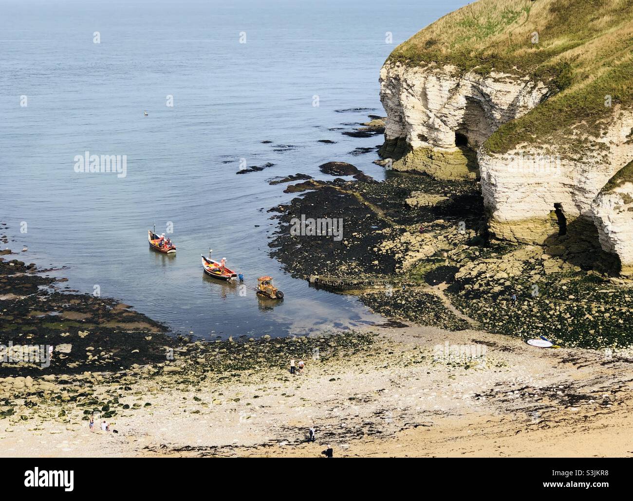 Fishing cobles returning from a fishing trip - Smartphone Captured Stock Image