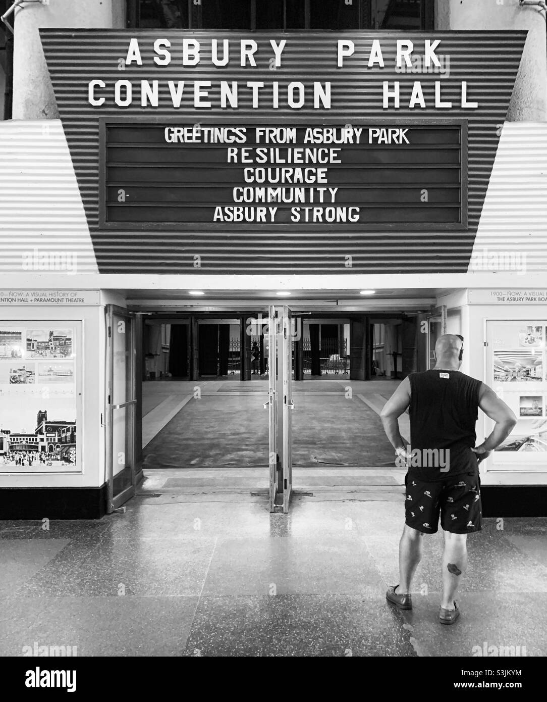 August, 2021, Asbury Park Convention Hall, Asbury Park Boardwalk, Asbury Park, Monmouth County, New Jersey, United States Stock Photo