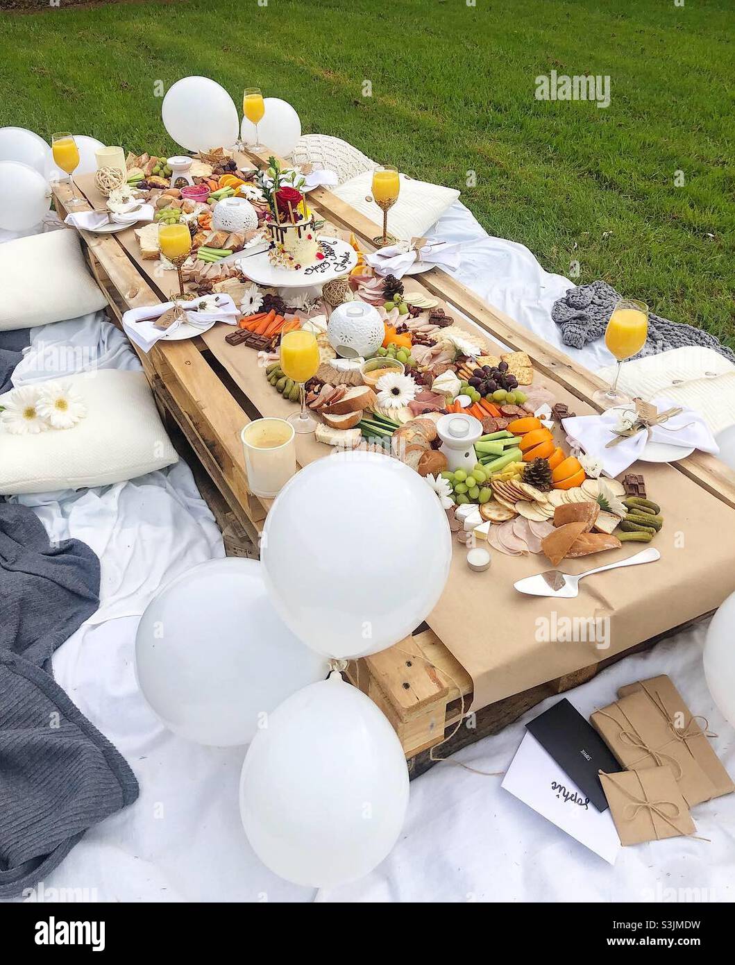 Grazing table picnic Stock Photo Alamy