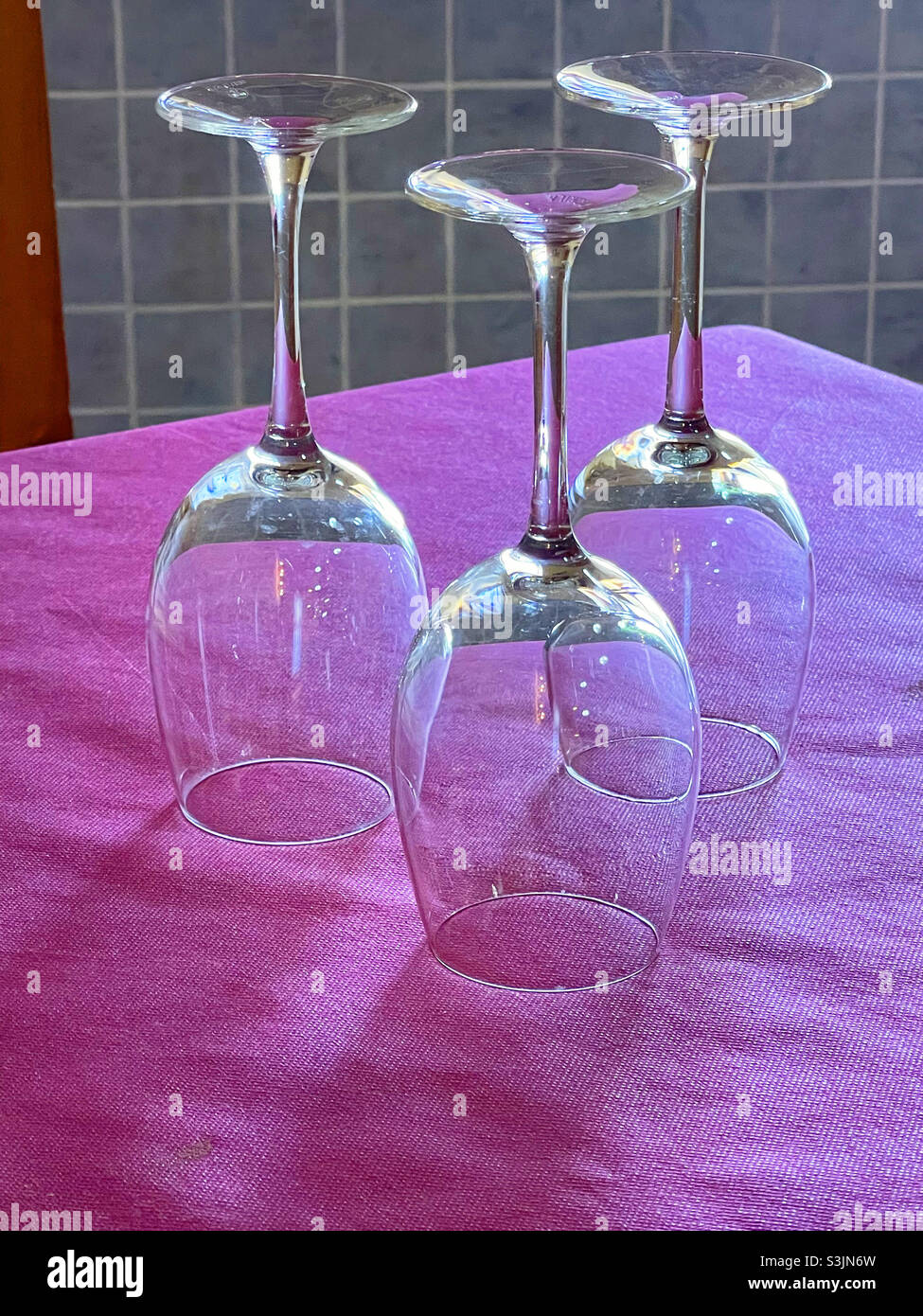 Three glasses. - Smartphone Captured Stock Image