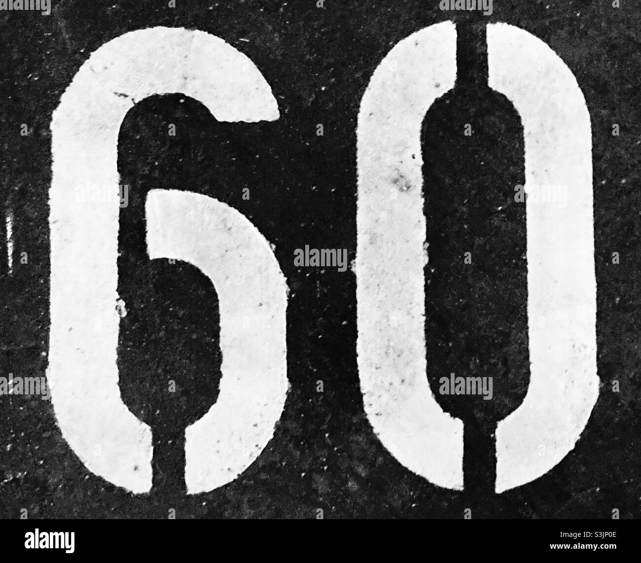 Number 60 - Smartphone Captured Stock Image