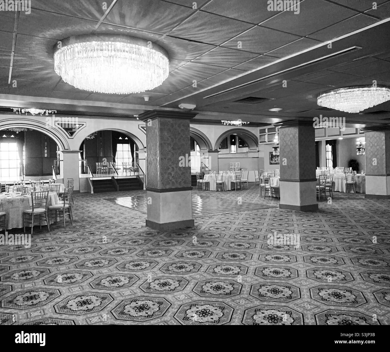 The Grand Ballroom, The Claridge—a Radisson Hotel, Atlantic City, New Jersey, United States, North America, August, 2021 - Smartphone Captured Stock Image