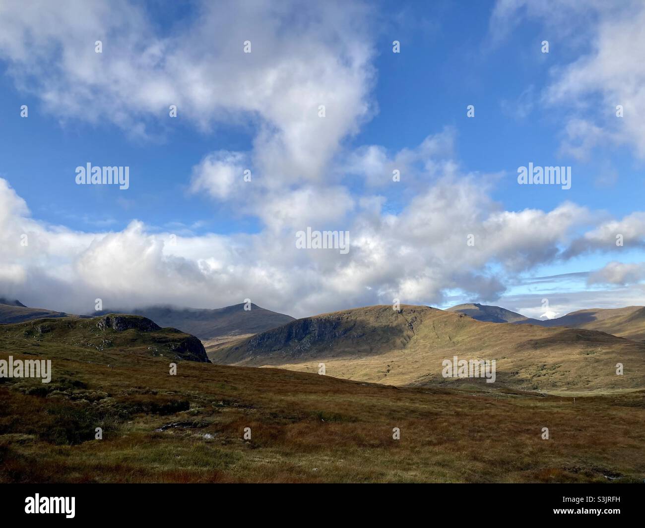Mountains and uplands on the isle of Lewis in the Western Isles, Scotland. Stock Photo