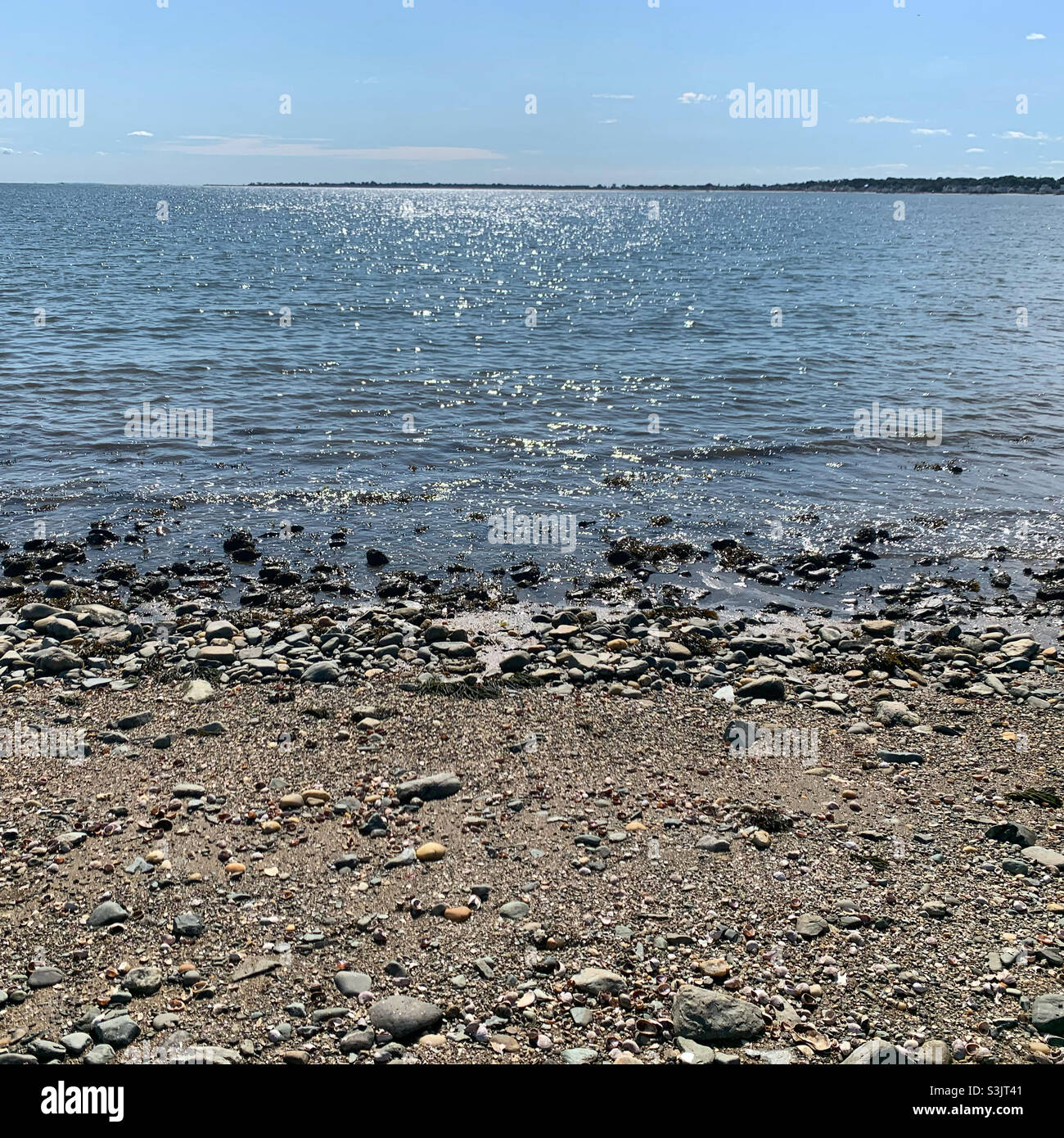 Silver Sands State Park, Milford, New Haven County, Connecticut, United States - Smartphone Captured Stock Image