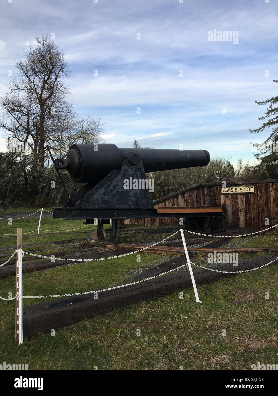 Gun Battery Fort Stevens State Park Hammond Oregon Stock Photo