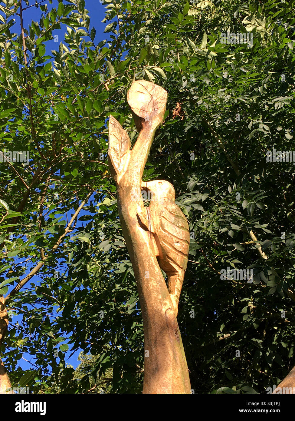 Bird carving Stock Photo