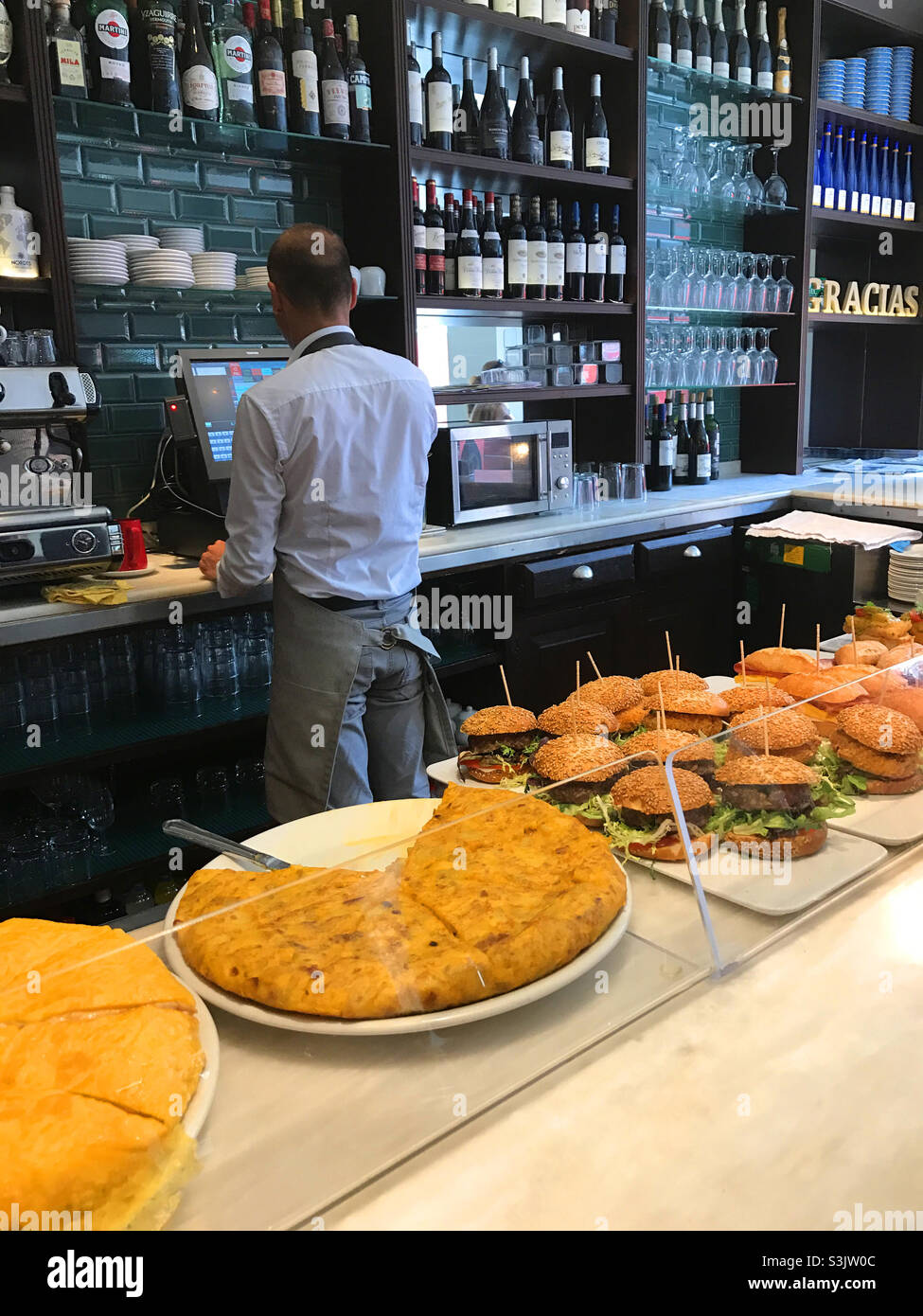 Spanish tapas in a bar. Madrid, Spain. - Smartphone Captured Stock Image
