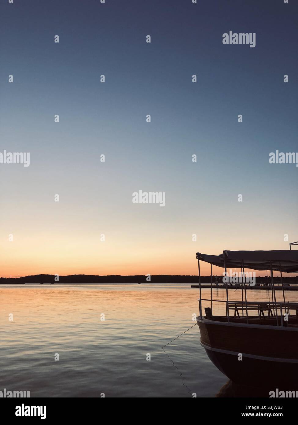 Sunset. Minimalism. Croatia - Smartphone Captured Stock Image