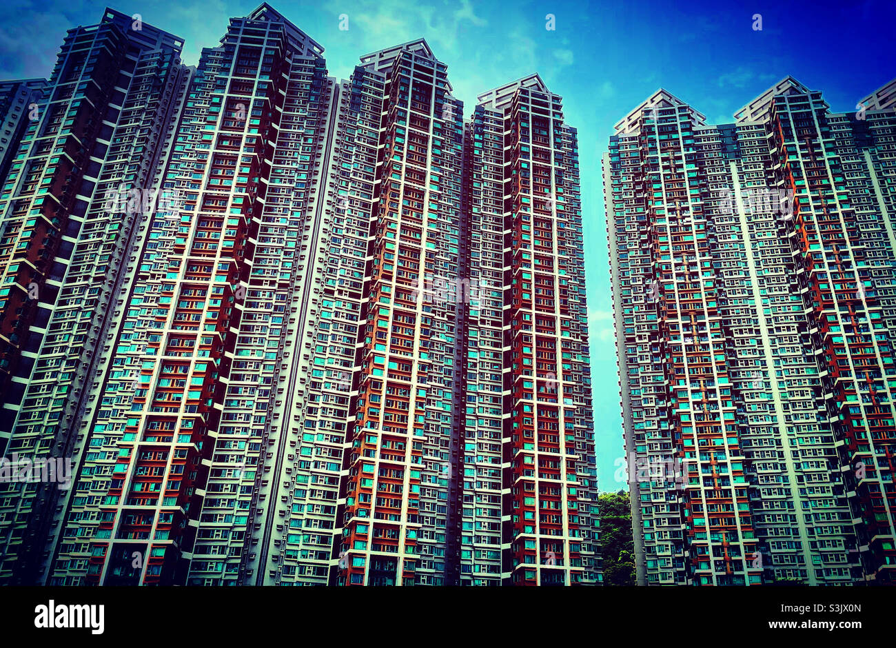 towers in hong kong Stock Photo