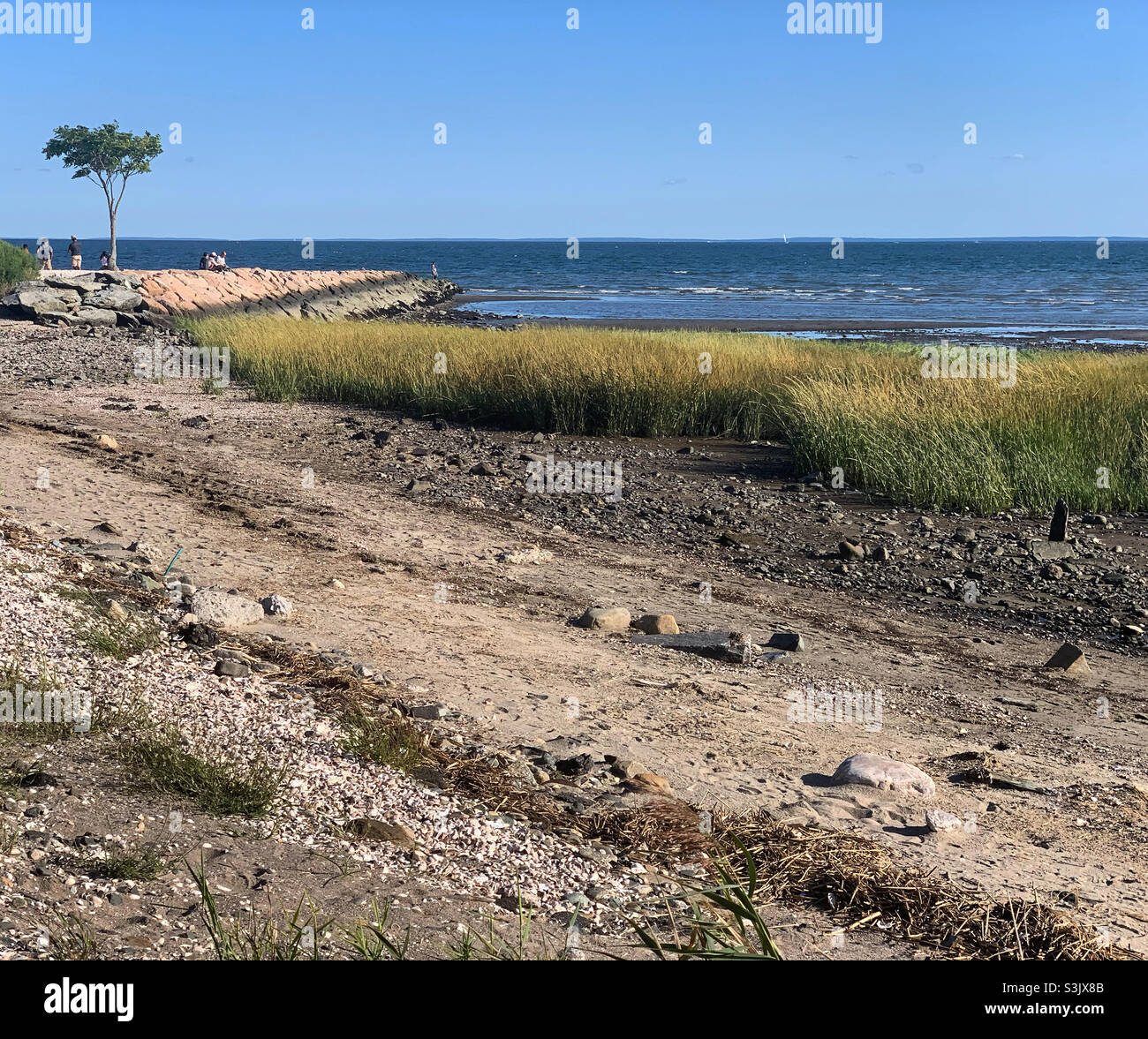 Silver Sands State Park, Milford, New Haven County, Connecticut, United States - Smartphone Captured Stock Image