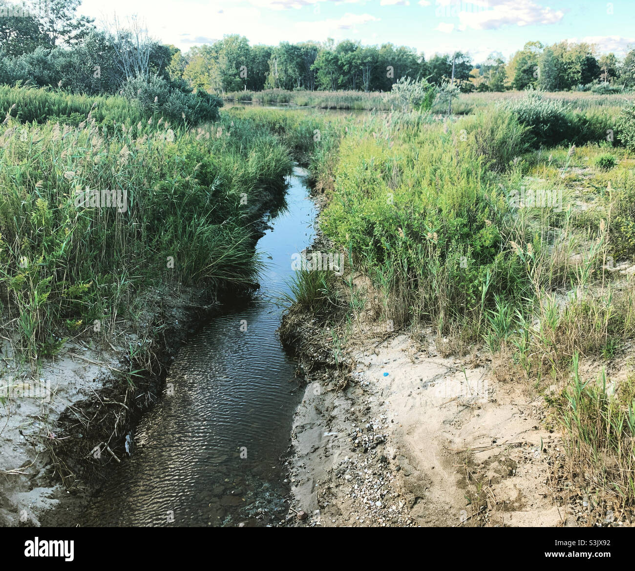 Silver Sands State Park, Milford, New Haven County, Connecticut, United States - Smartphone Captured Stock Image