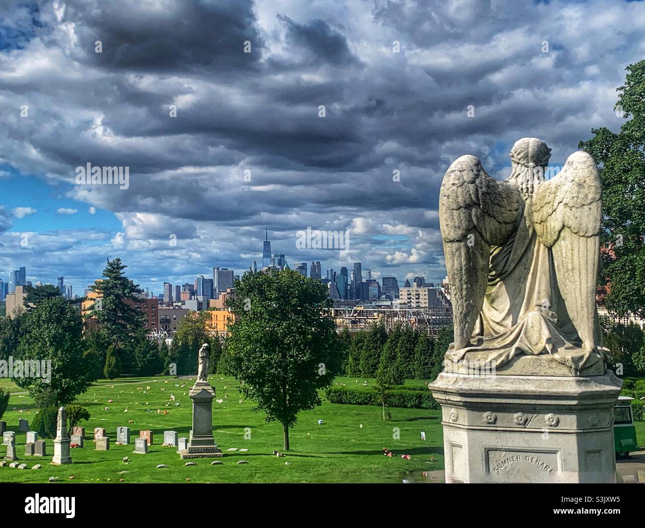 Green-Wood Cemetery - Smartphone Captured Stock Image