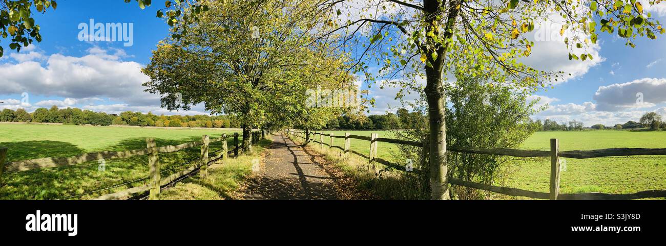 Country footpath panoramic Stock Photo
