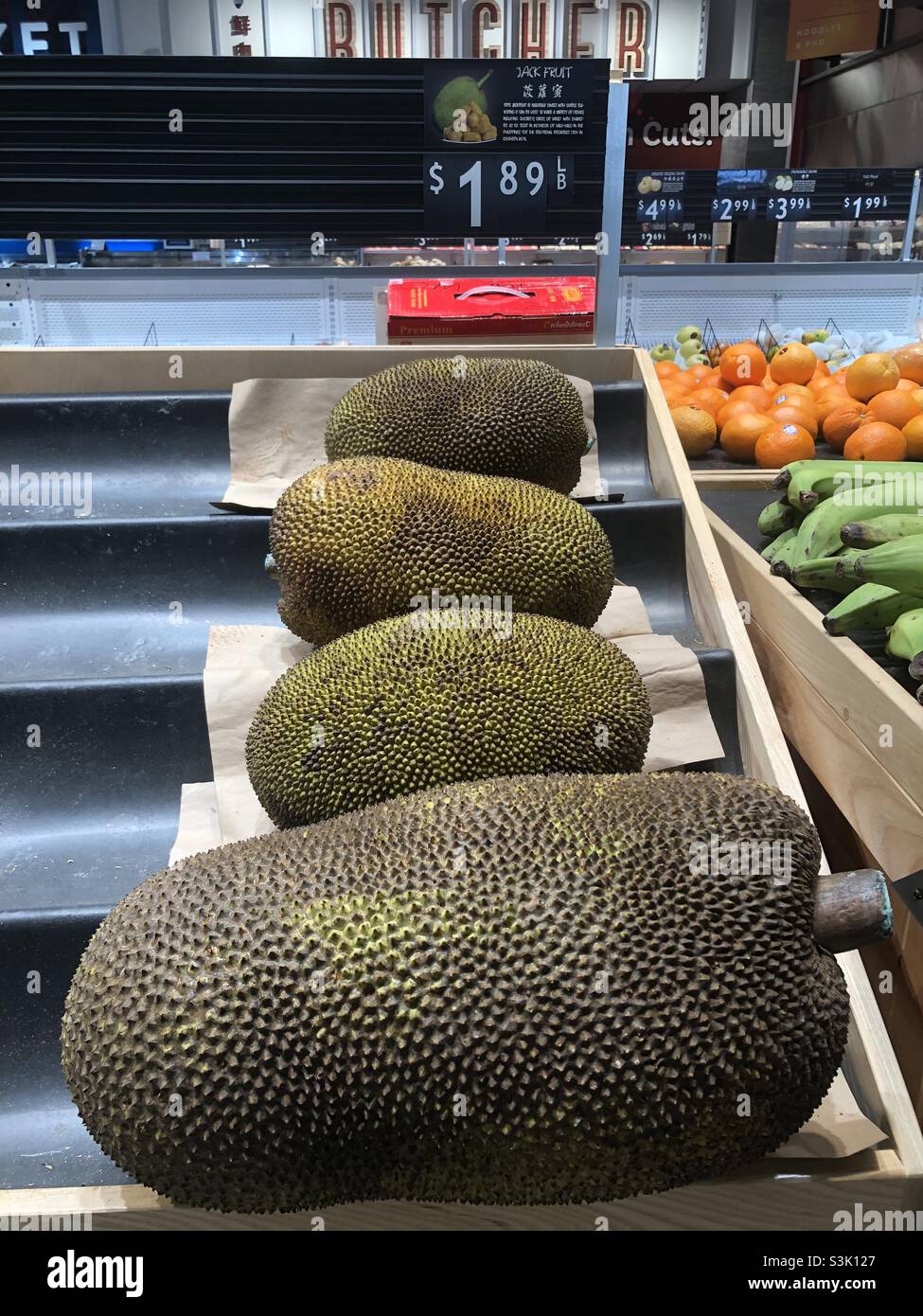 Jackfruit for sale Stock Photo Alamy