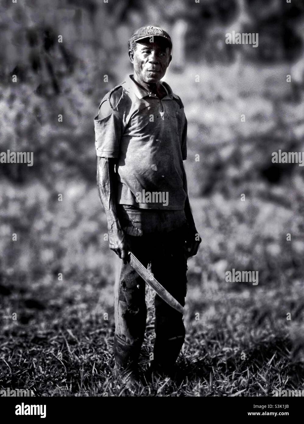 A Jamaican farmer - Smartphone Captured Stock Image