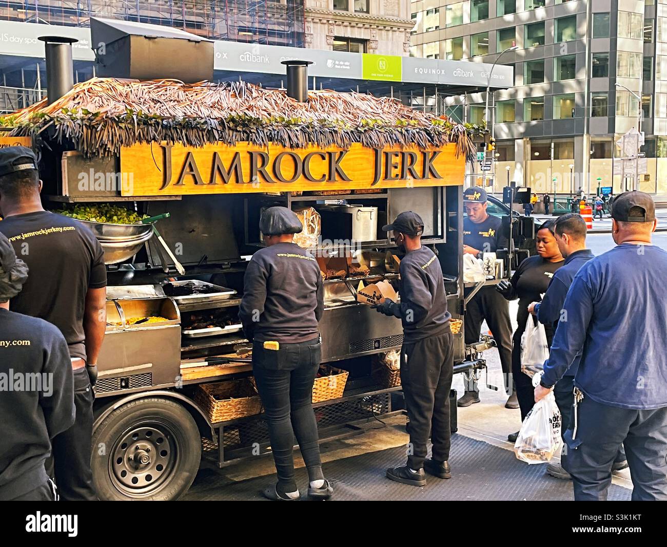 Jamrock jerk is an authentic Jamaican jerk mobile food cart on Park