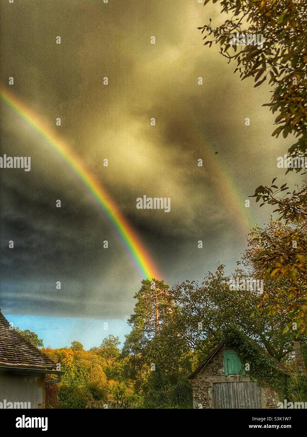 Rainbow and stormy sky hi-res stock photography and images - Alamy