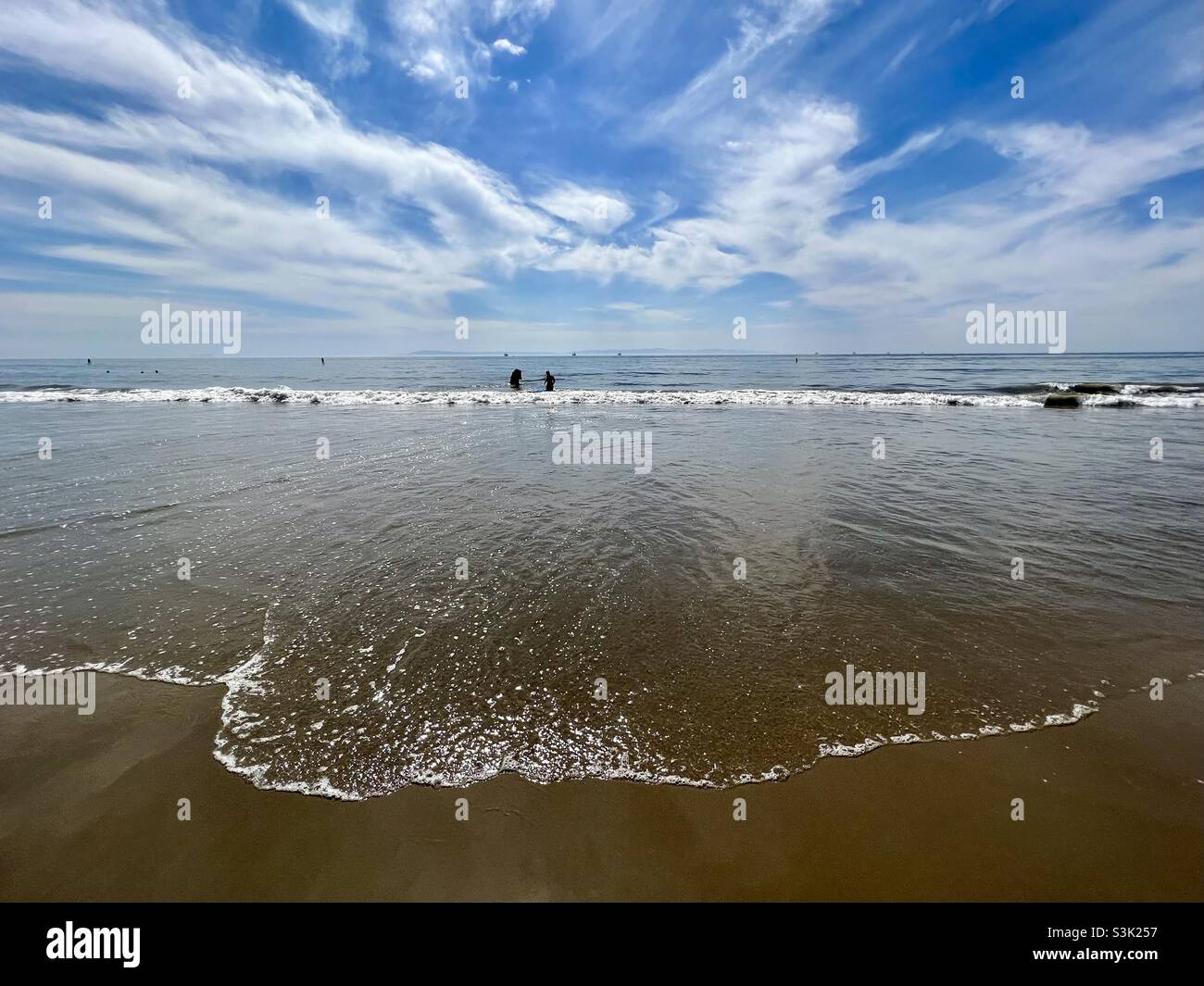 Beach sandy shallows - Smartphone Captured Stock Image
