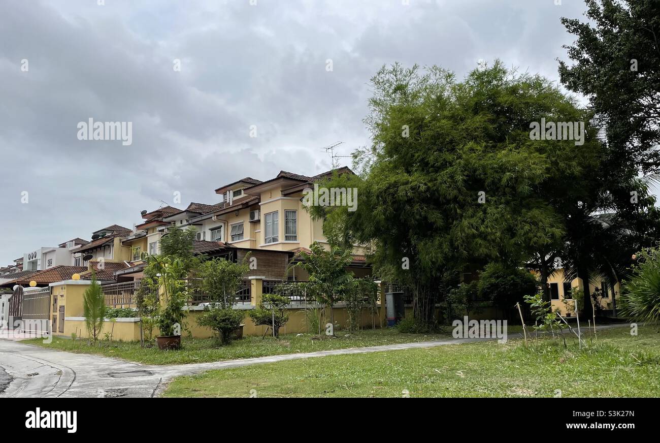 Landscape of Bungor Precinct in Bandar Botanic, Klang, Selangor, Malaysia. - Smartphone Captured Stock Image