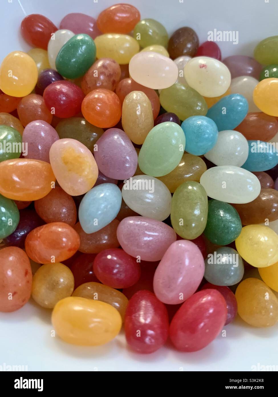 Colourful jelly bean sweets Stock Photo