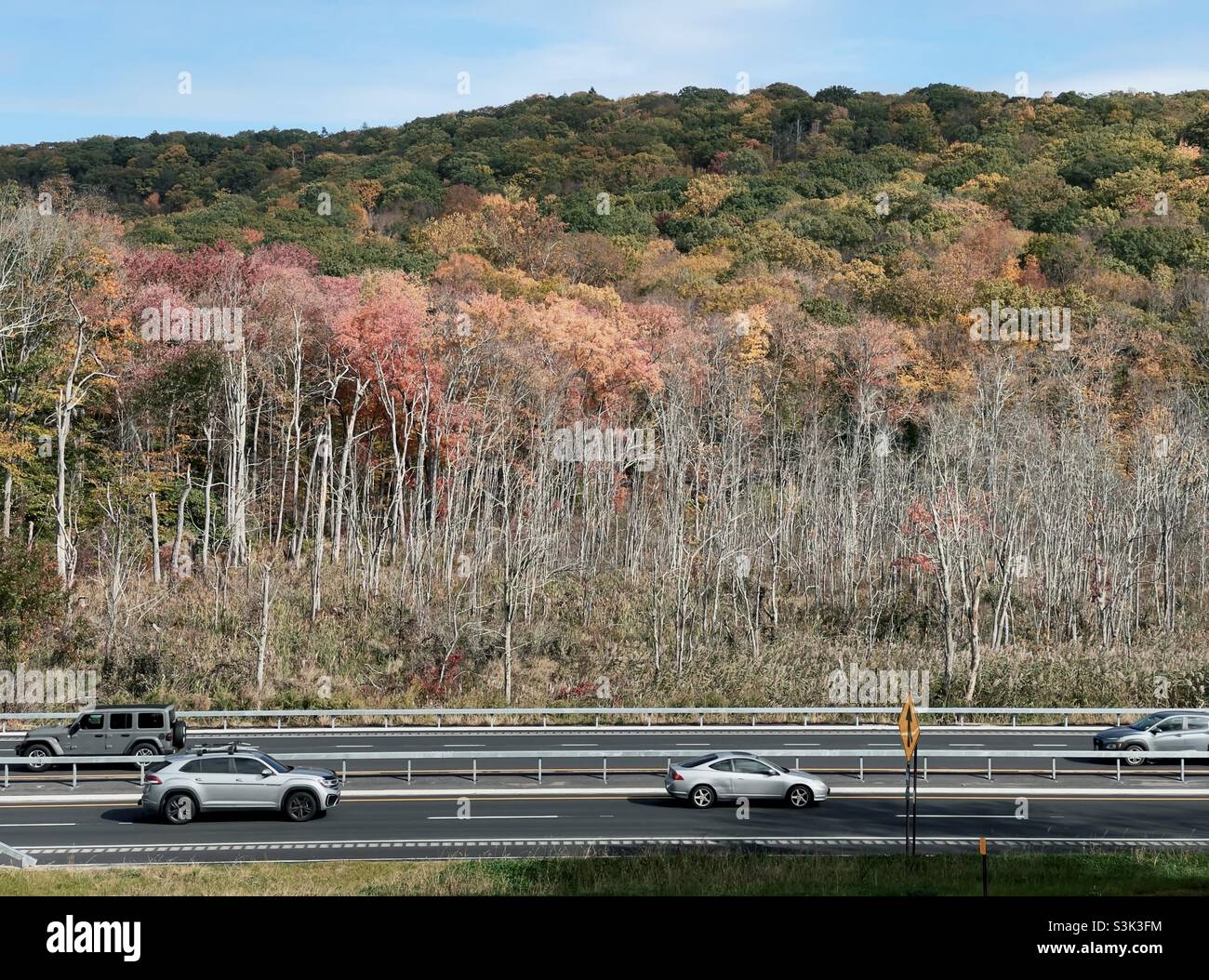 Taconic State Parkway in Putnam County, New York Stock Photo