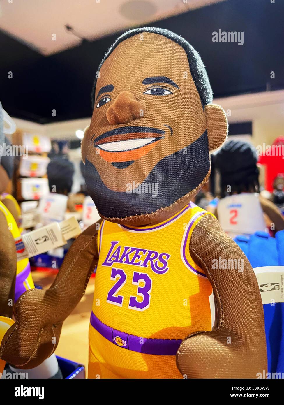 LeBron James plush figure on sale at the NBA store on fifth Avenue, 2021,  New York City, USA Stock Photo - Alamy