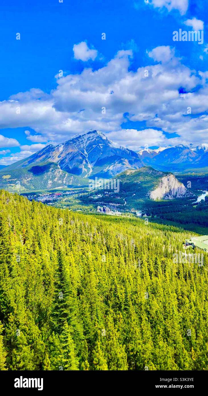 Banff AB. View of Cascade Mountain Stock Photo Alamy