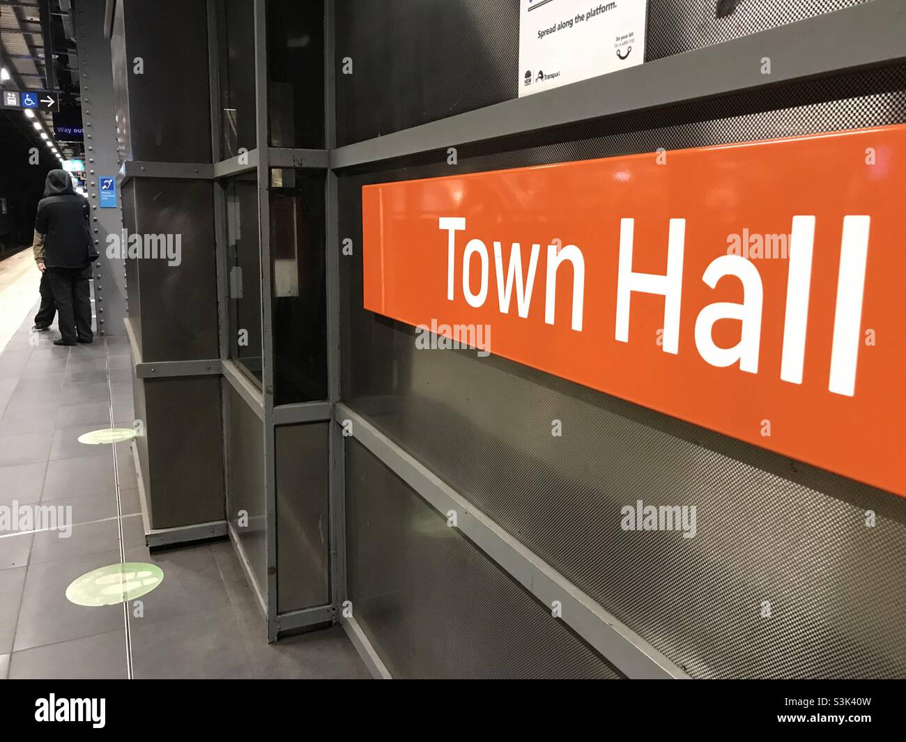 Platform at Town Hall station in Sydney, Australia - Smartphone Captured Stock Image
