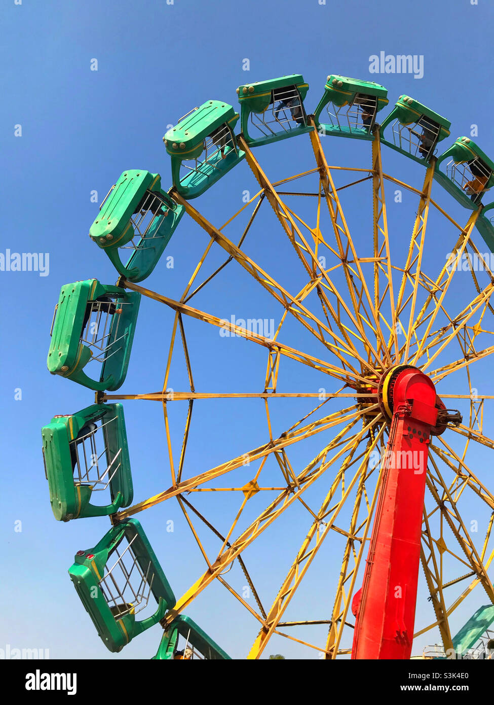 a rotating game in the amusement park - Smartphone Captured Stock Image