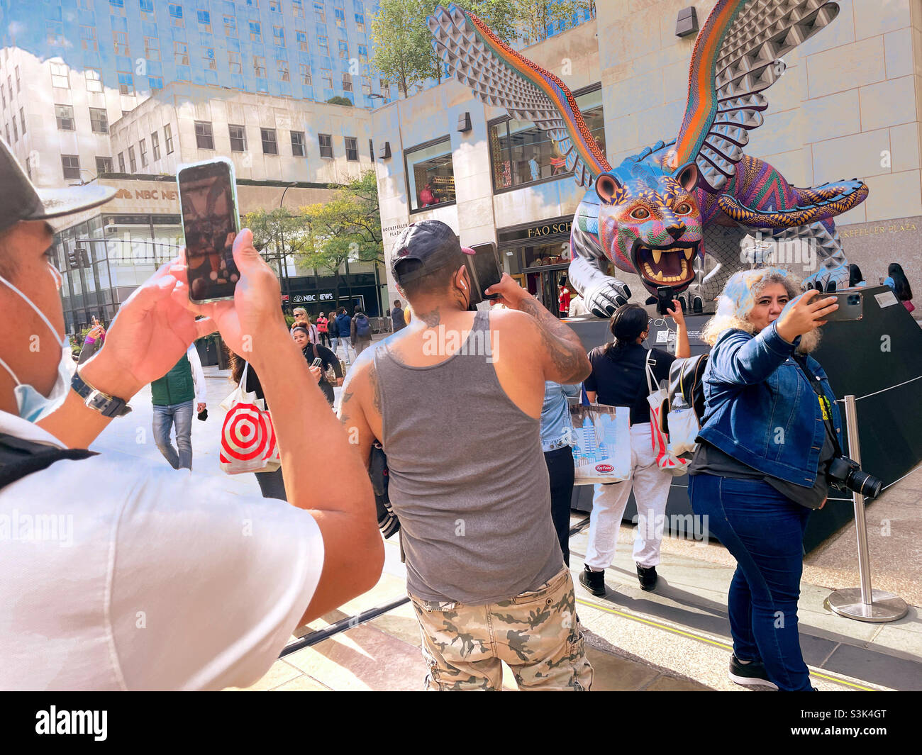 Alebrijes Are popular with tourists during Mexico week at Rockefeller Center plaza, October 2021