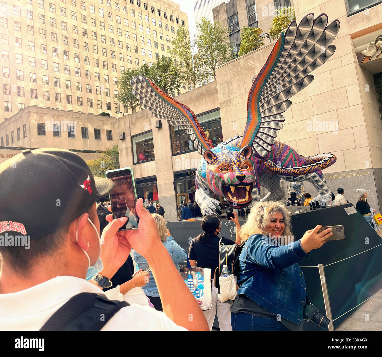 Alebrijes are popular with tourists during Mexico week at Rockefeller Center plaza, October 2021
