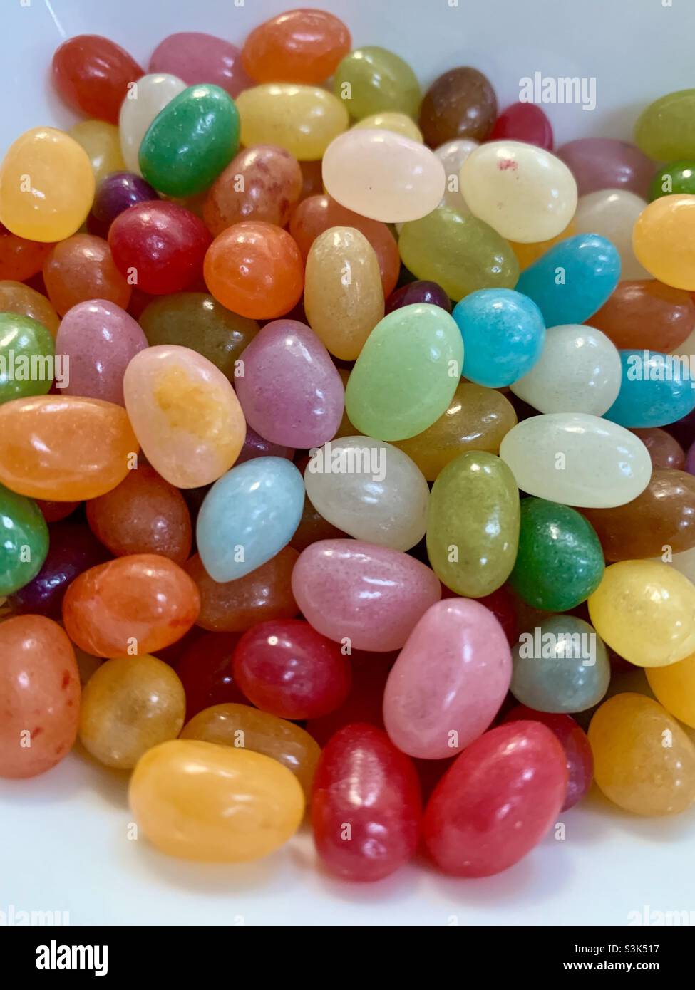 Colourful jelly bean sweets Stock Photo