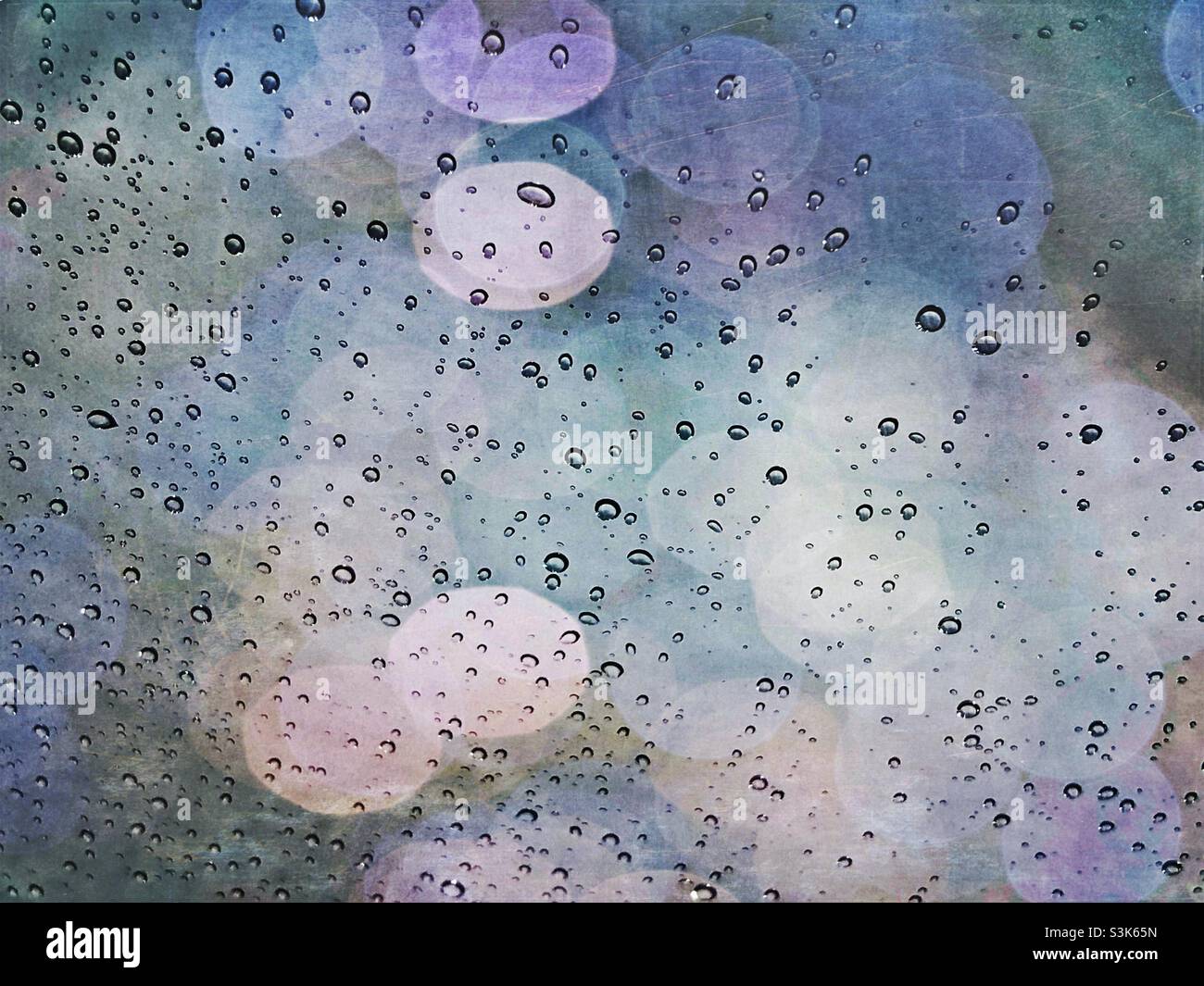 Raindrops on glass Stock Photo