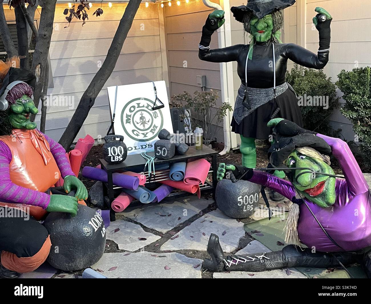 Gardner Village’s “WitchFest”, in Salt Lake, Utah, gives visitors a treat each October with all the creative Halloween and Fall themed decorations. - Smartphone Captured Stock Image