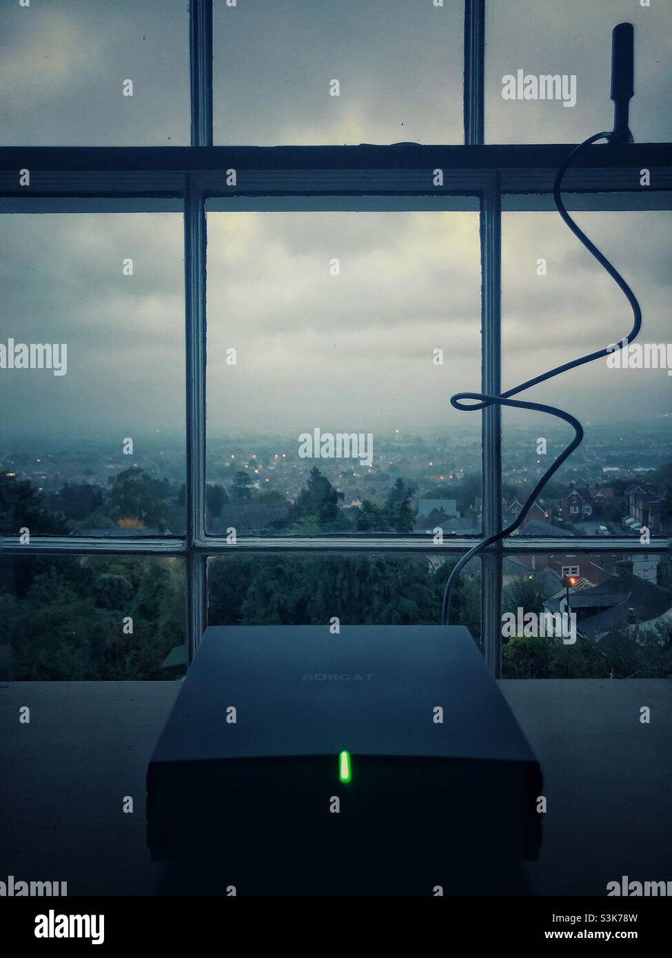 Bobcat Helium hotspot - Smartphone Captured Stock Image