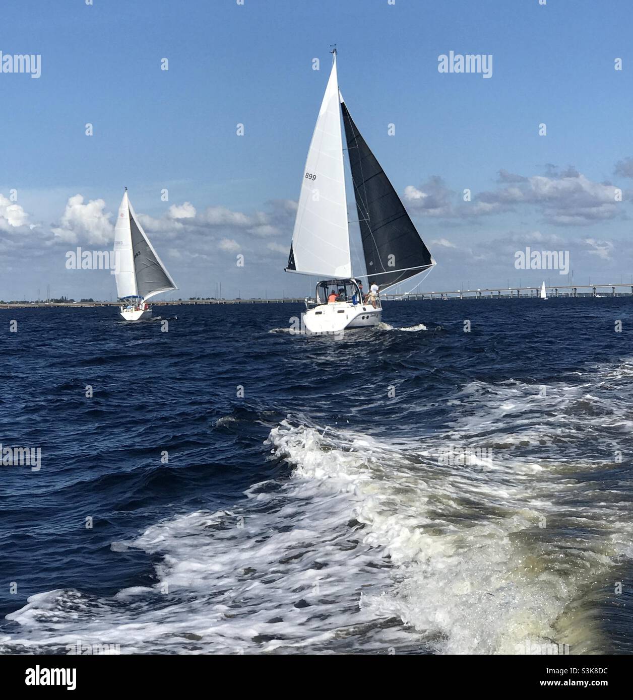Two sailboats - Smartphone Captured Stock Image