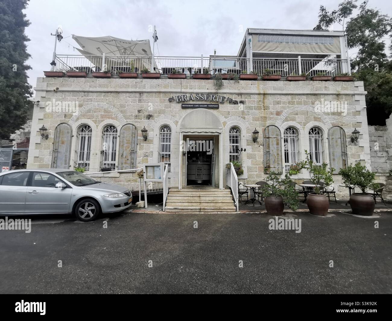 The Brasserie in Ein Kerem near Jerusalem, Israel. - Smartphone Captured Stock Image