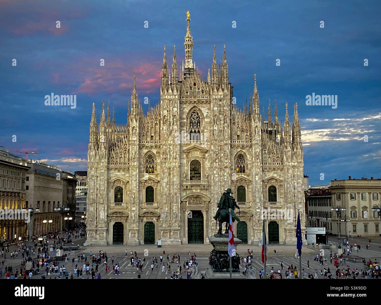 Duomo di Milano (Milan cathedral) in the Piazza del Duomo, in the center of historic Milan, Italy - Smartphone Captured Stock Image