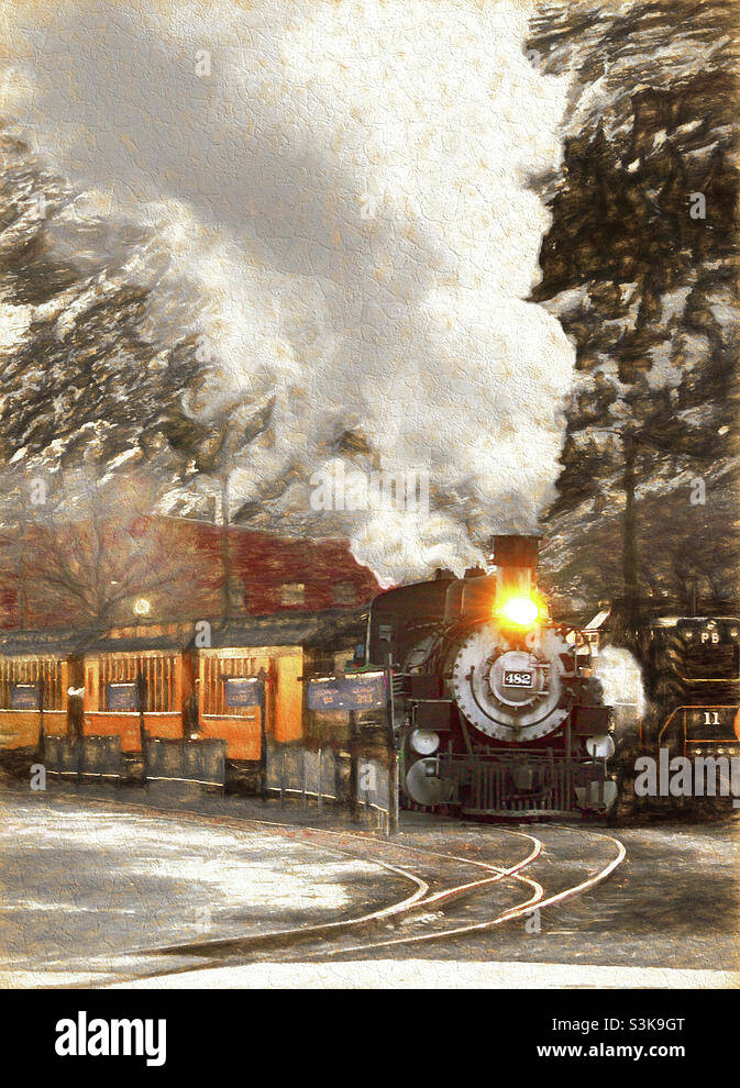 Train, Durango, Colorado, USA - Smartphone Captured Stock Image