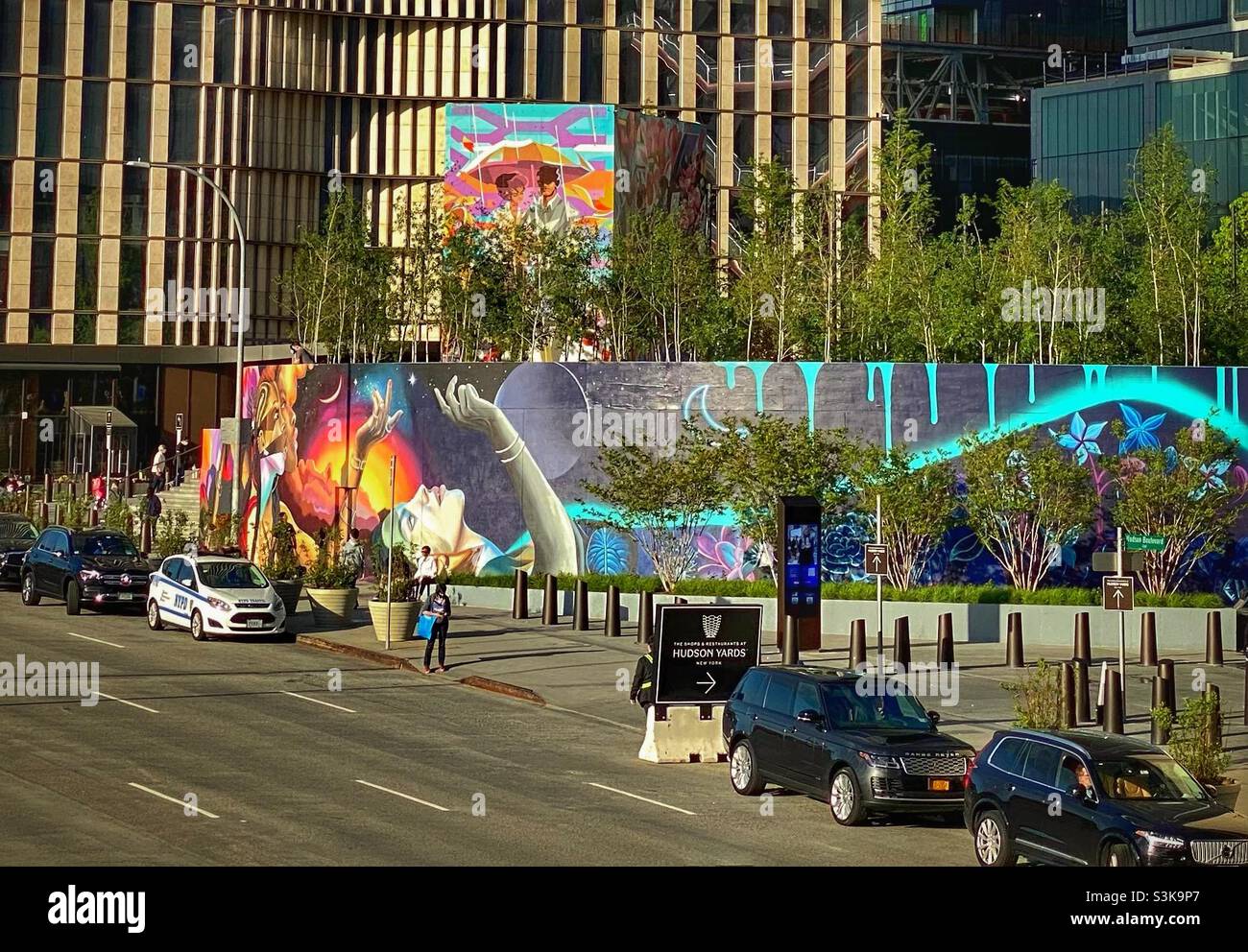 Murals near the high line, New York City - Smartphone Captured Stock Image