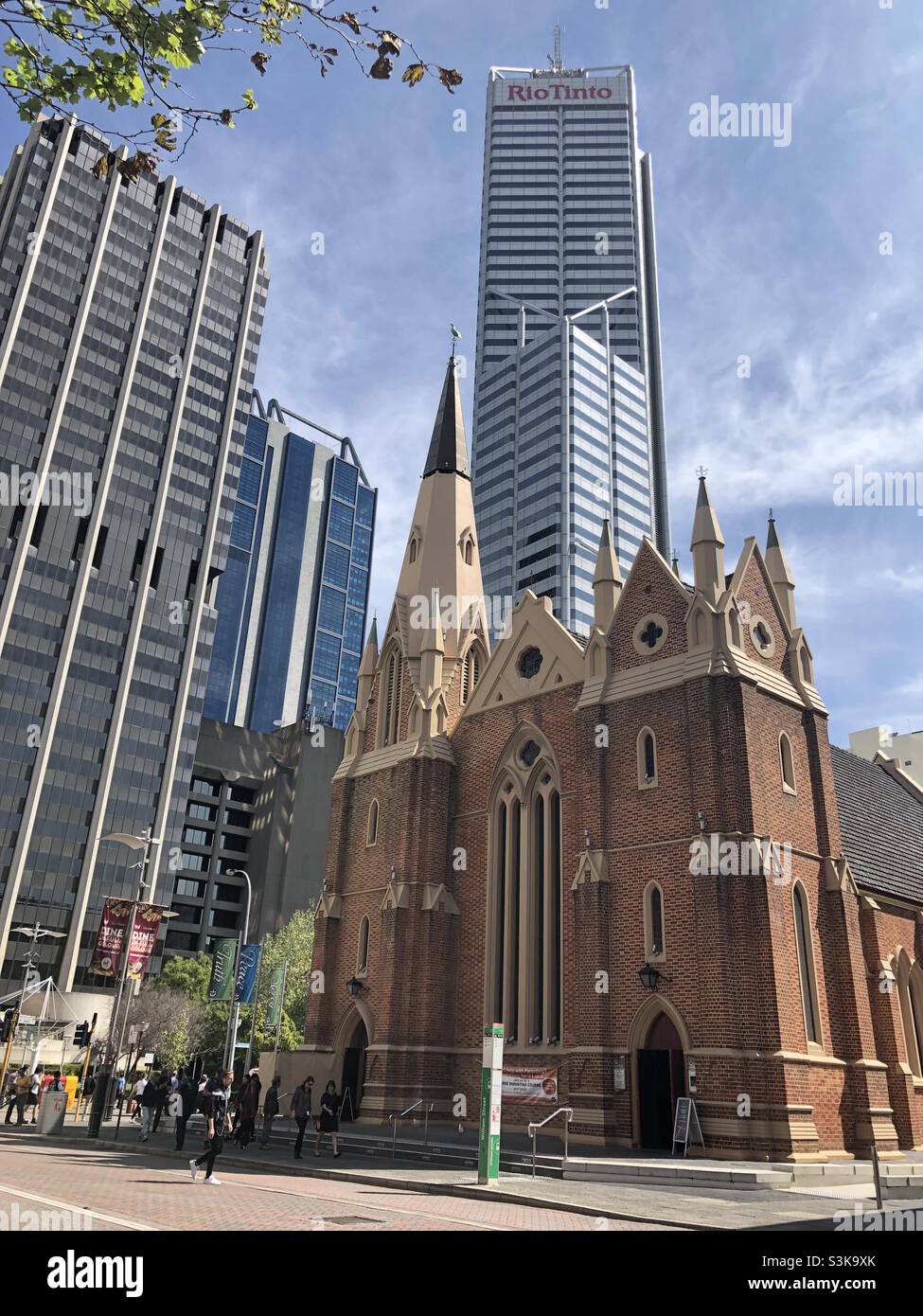 Old and new in Perth city centre - Smartphone Captured Stock Image