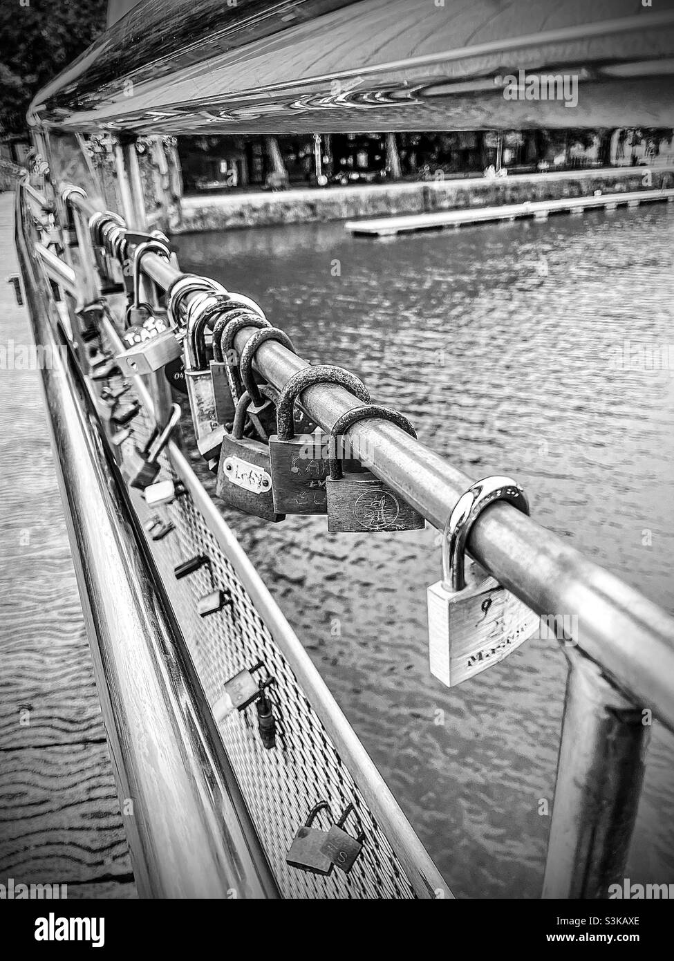 Bridge Padlocks - Smartphone Captured Stock Image