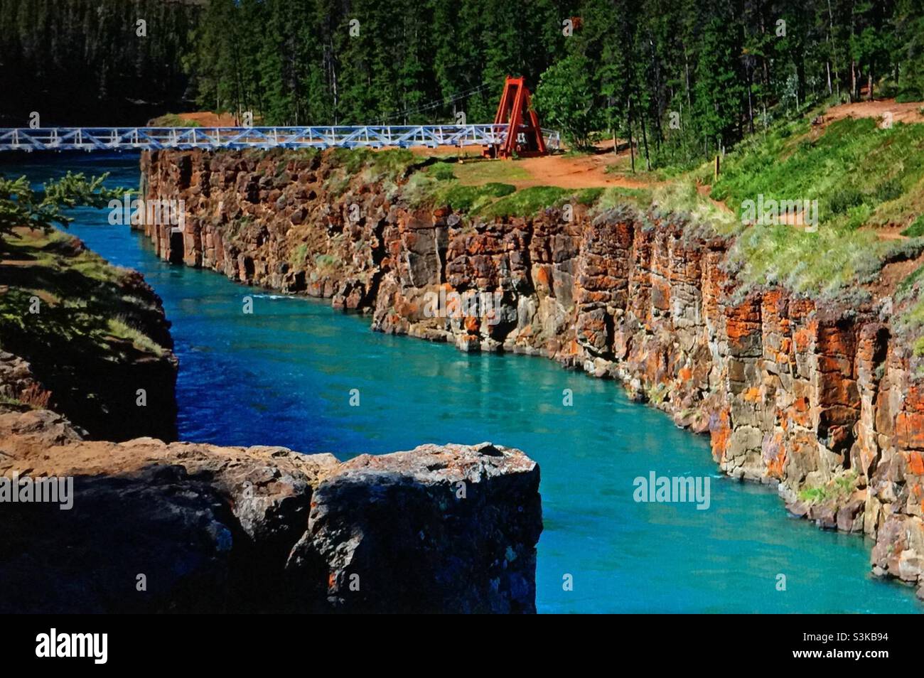 Yukon, Canada, Mike’s Canyon, Yukon River - Smartphone Captured Stock Image