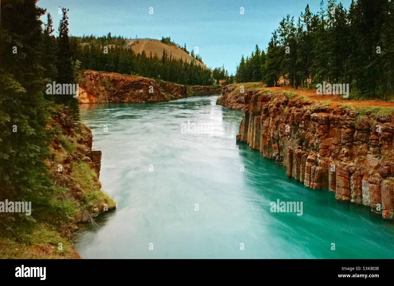 Yukon, Canada, Miles Canyon, Yukon River - Smartphone Captured Stock Image