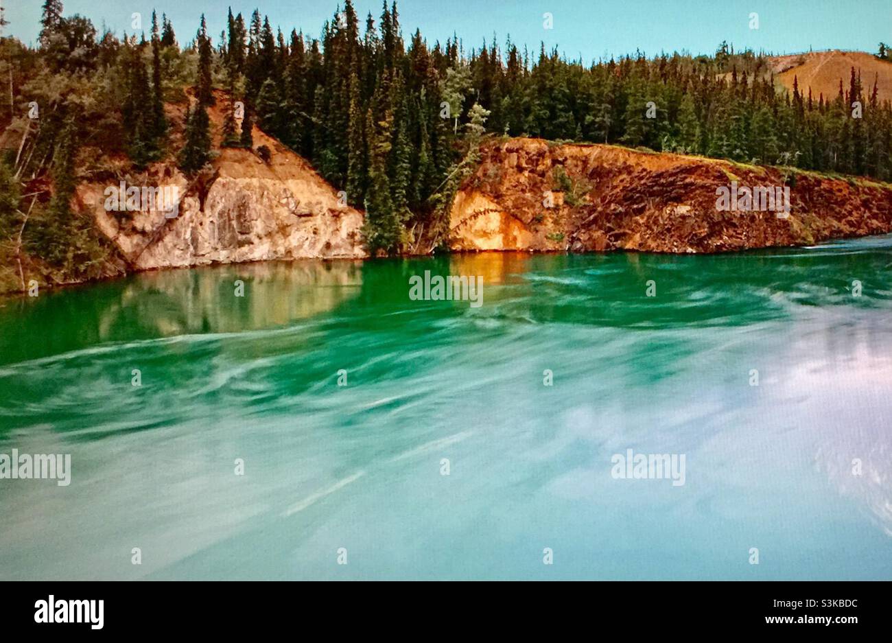 Yukon, Canada, Miles Canyon, Yukon River - Smartphone Captured Stock Image