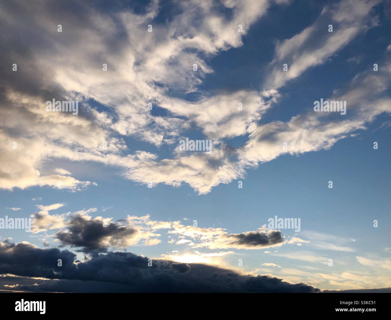 Beautiful evening sky. Stock Photo