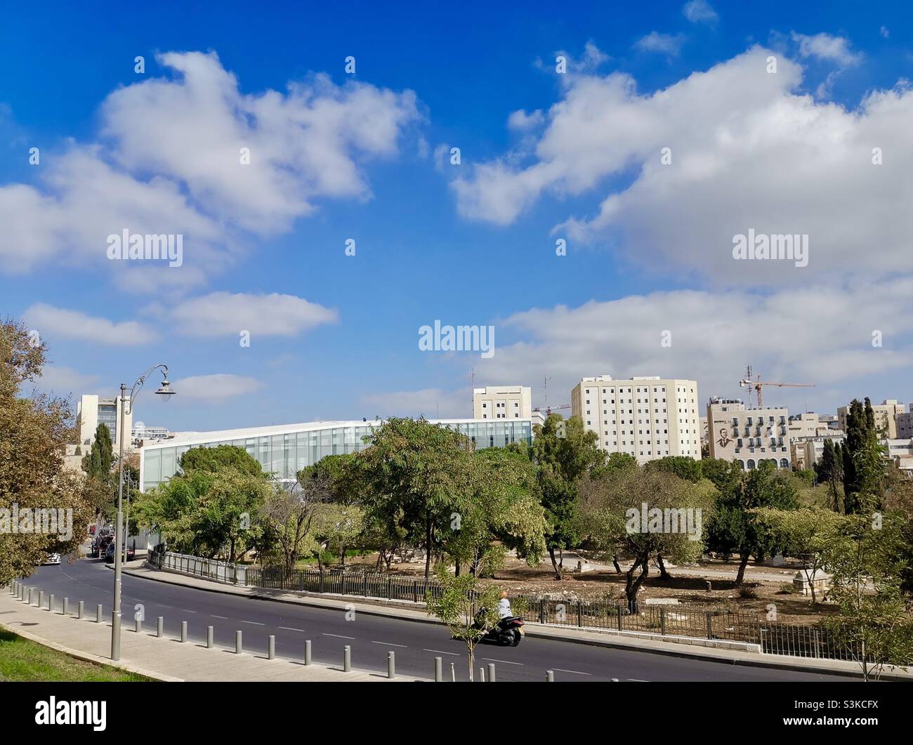 Changing urban skyline in central Jerusalem, Israel. Stock Photo