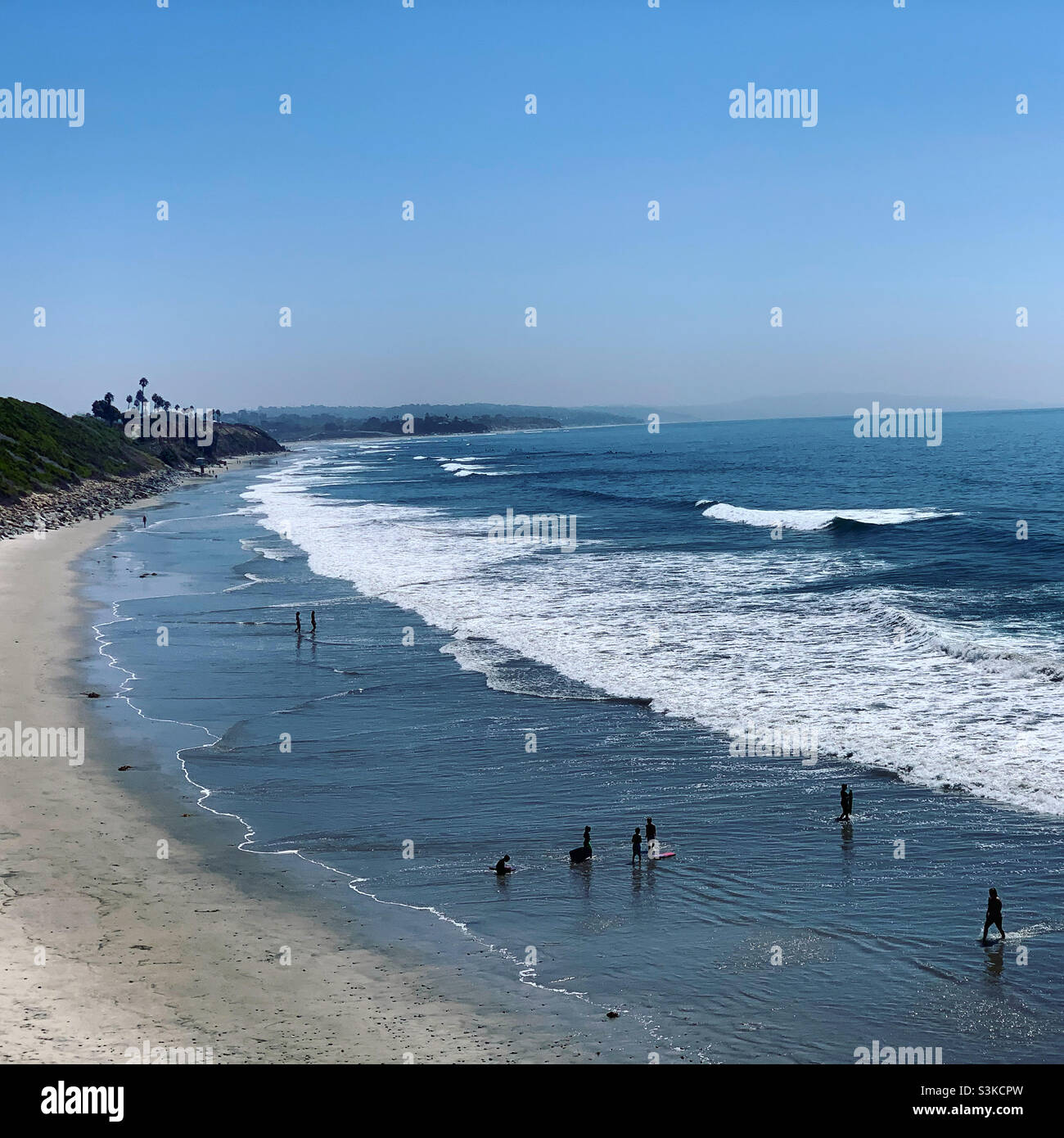 September, 2021, Swami’s Beach, Encinitas, San Diego County, California, United States, North America - Smartphone Captured Stock Image