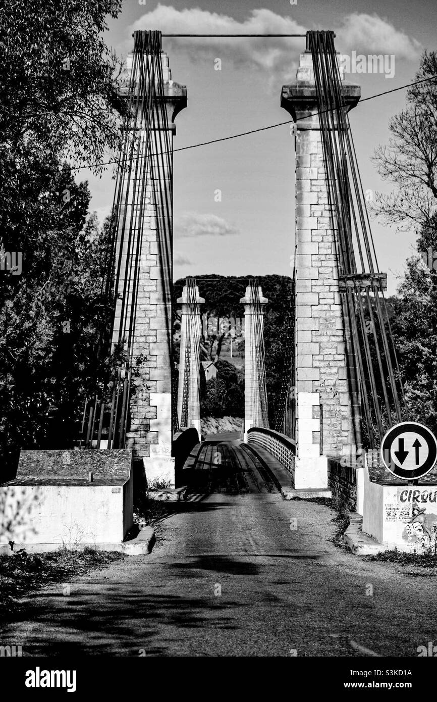 Pont noir et blanc Stock Photo