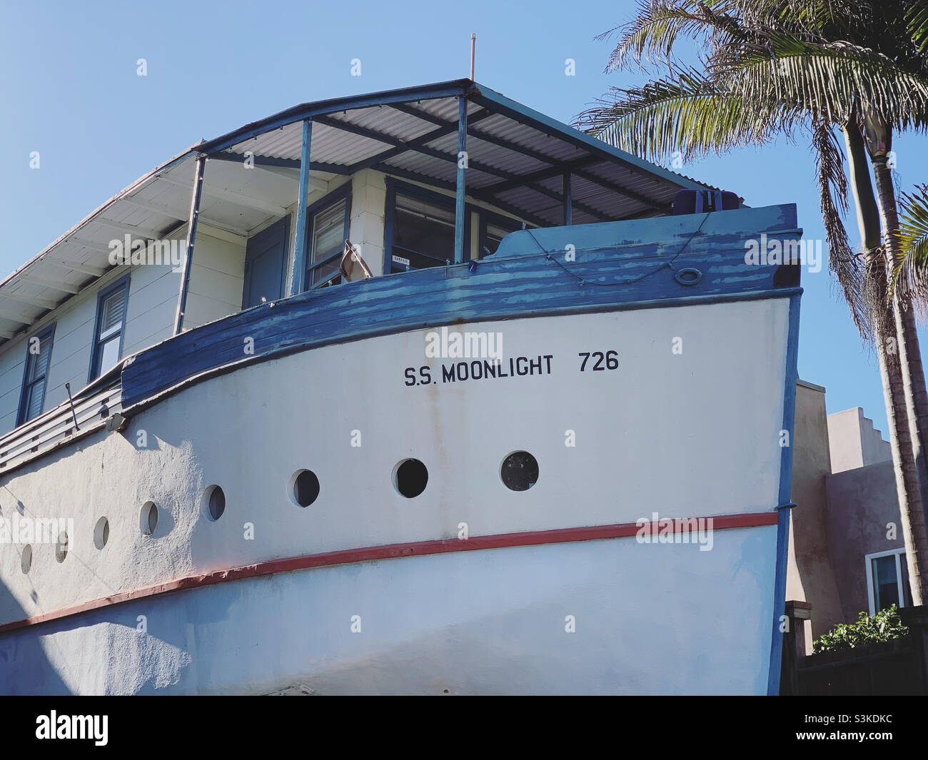 SS Moonlight, one of the two Encinitas Boat Houses built by architect